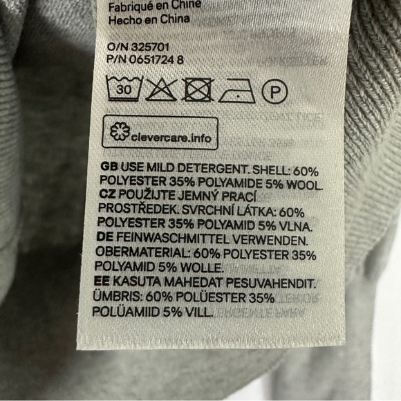 H&M Sweater Round Neck Long Dolman Sleeve Knit Woman’s L Gray - Picture 5 of 10